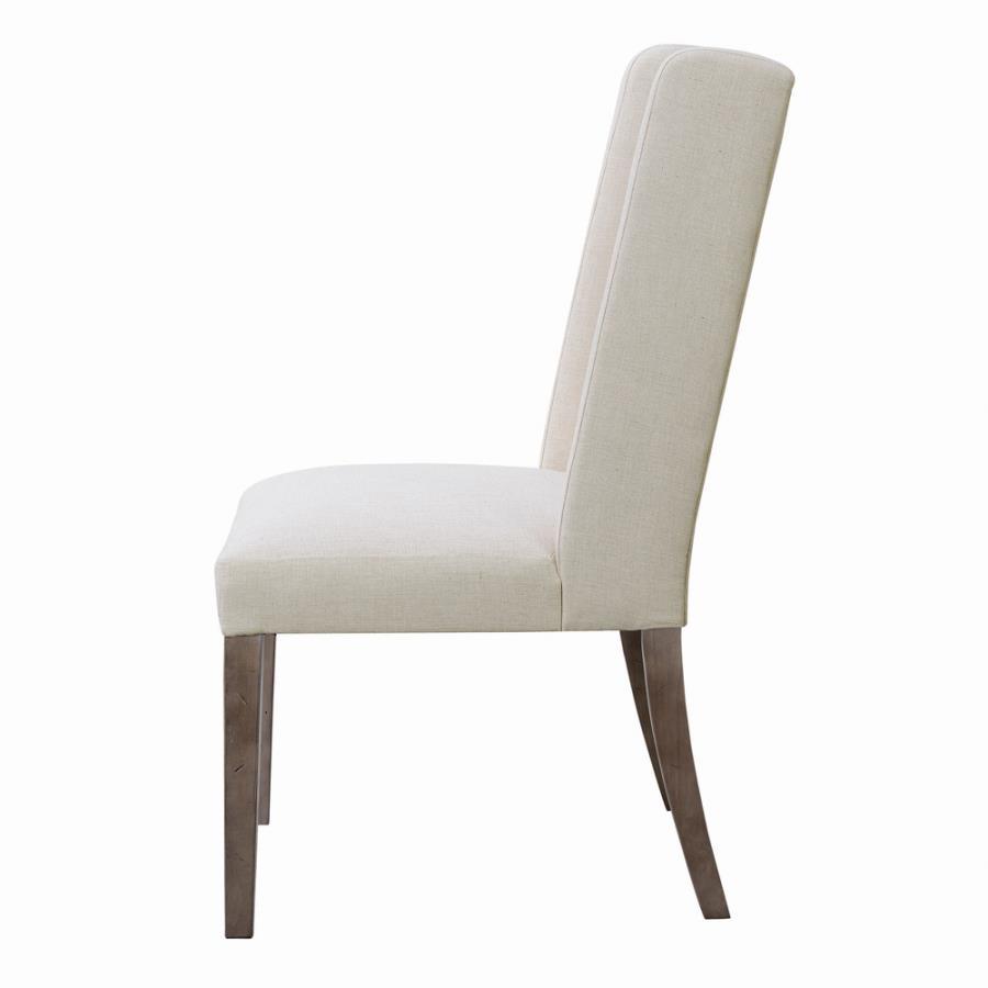 Bexley - Tufted Side Chairs (Set of 2) - Dark Brown and Beige