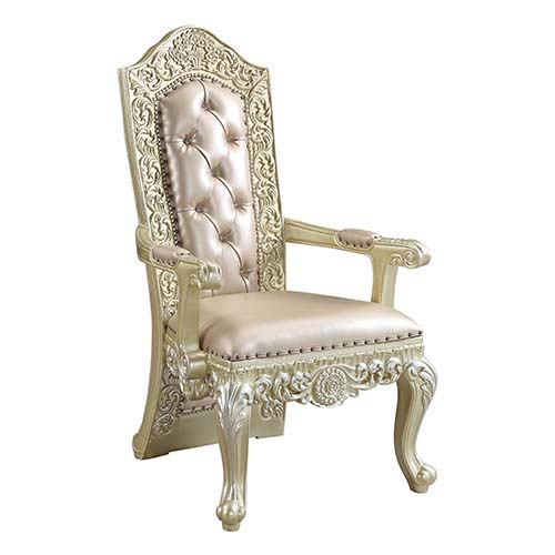 Vatican - Dining Chair (2 Piece) - PU & Champagne Silver Finish