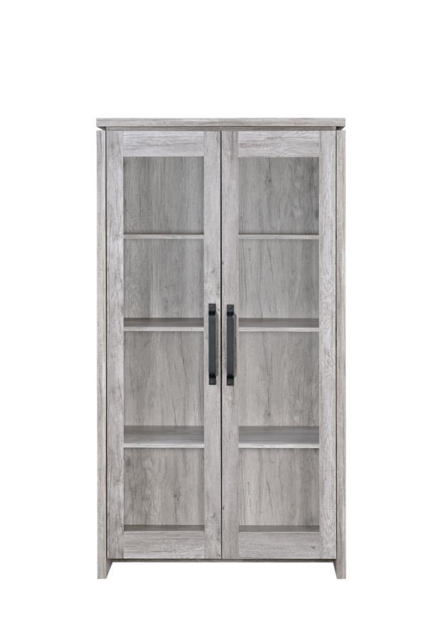 Alejo - 2-Door Tall Cabinet - Grey Driftwood