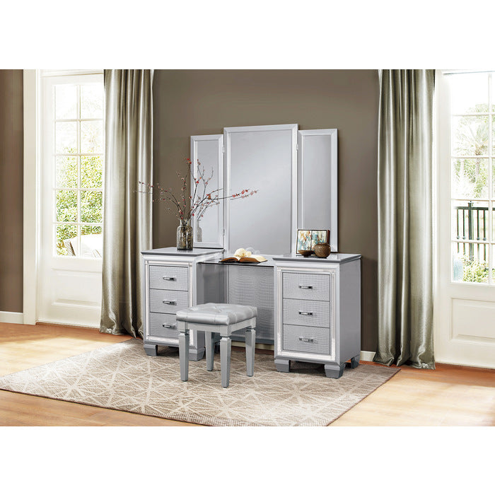 1916 Allura Collection Vanity Dresser with Mirror and bench