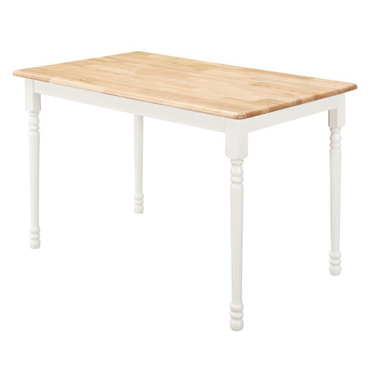 Taffee - Rectangle Dining Table - Natural Brown and White