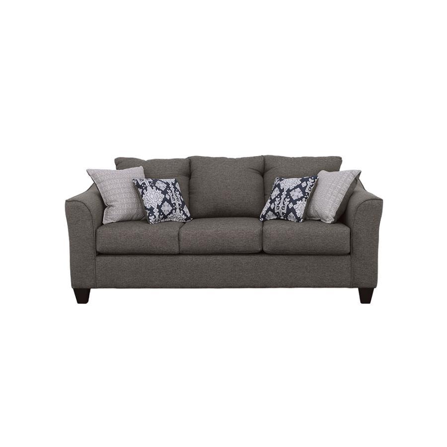 Salizar - Flared Arm Sofa - Grey