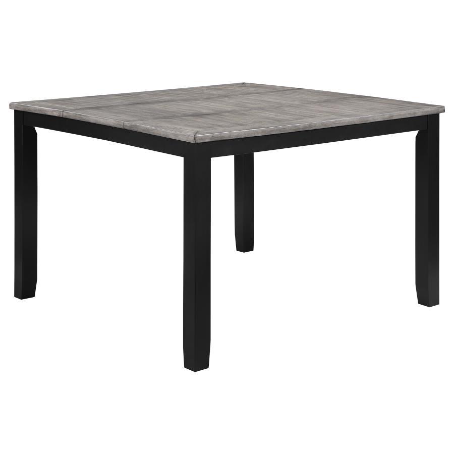 Elodie - 5-Piece Counter Height Dining Table Set With Extension Leaf - Grey and Black
