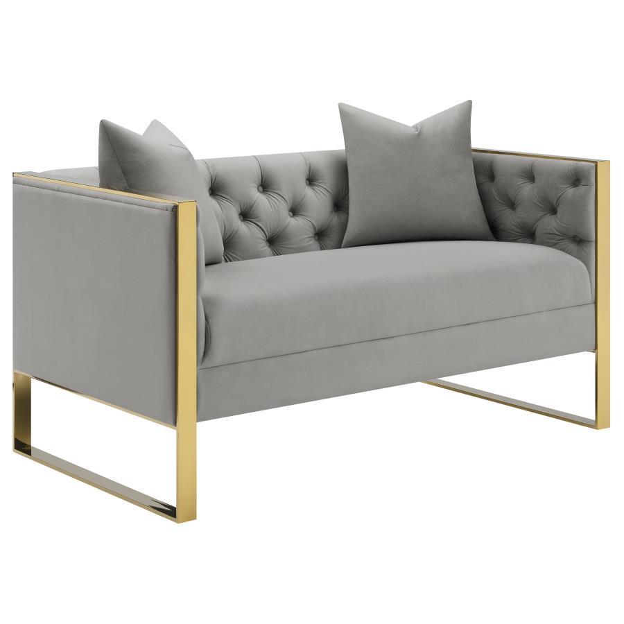 Eastbrook - Tufted Back Loveseat - Grey