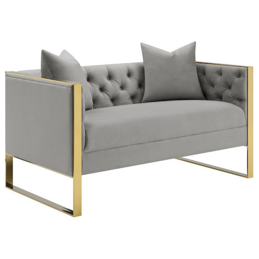 Eastbrook - Tufted Back Loveseat - Grey