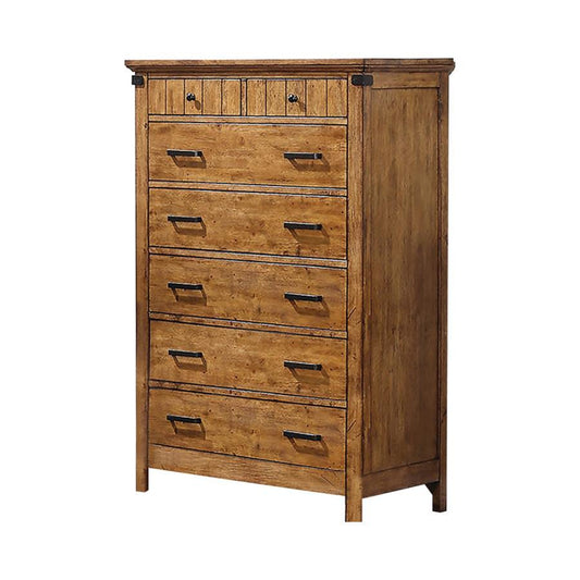 Brenner - 7-Drawer Chest - Rustic Honey