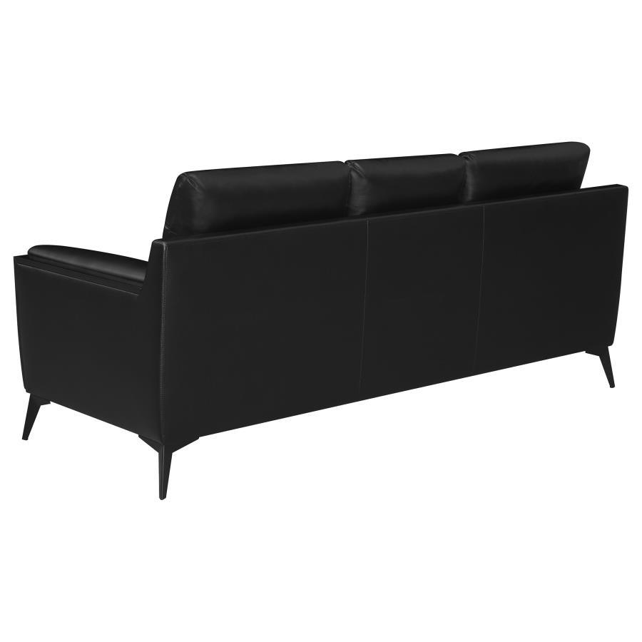 Moira - Upholstered Tufted Living Room Set With Track Arms - Black