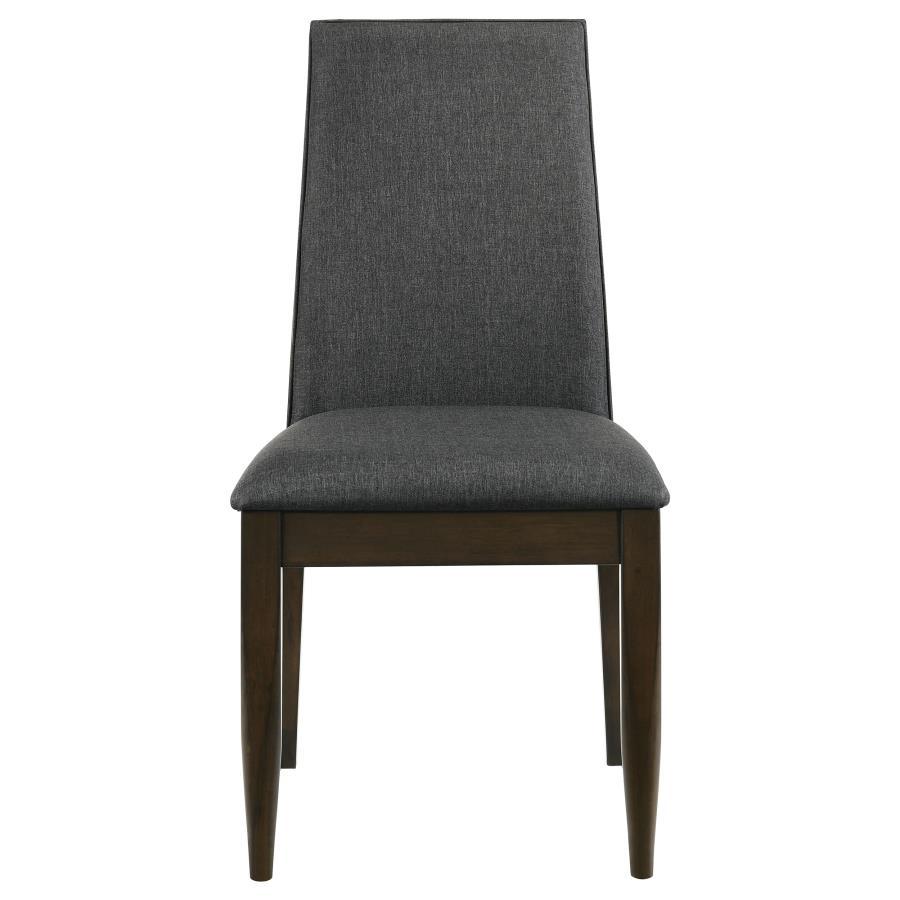 Wes - Upholstered Side Chair (Set of 2) - Grey and Dark Walnut