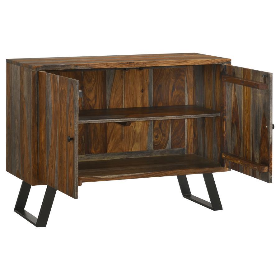 Mathis - Sled Base Accent Cabinet - Sheesham Grey
