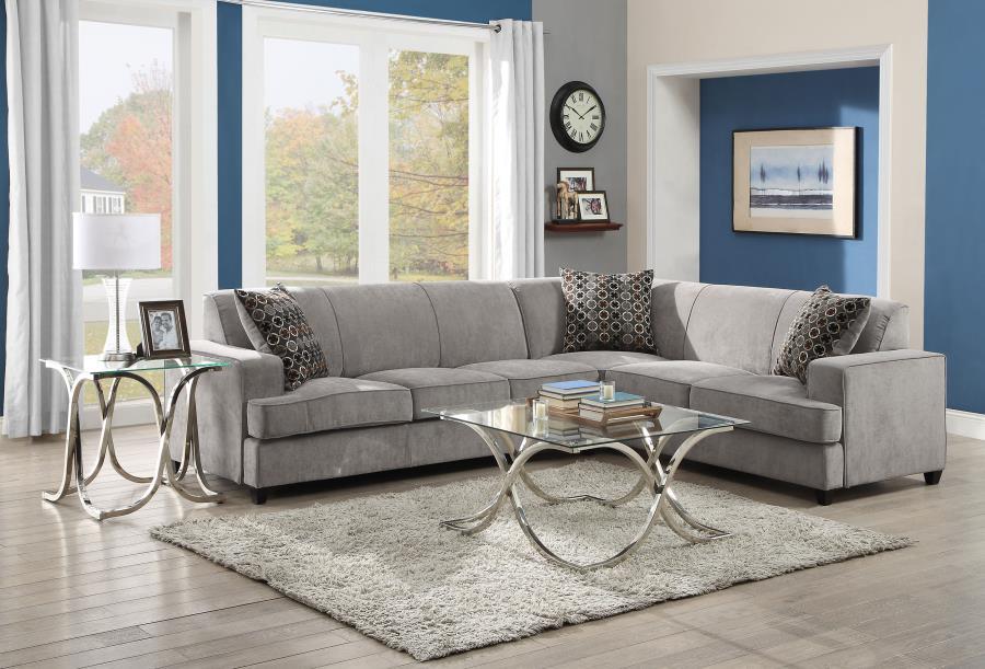Tess - L-Shape Sleeper Sectional - Grey