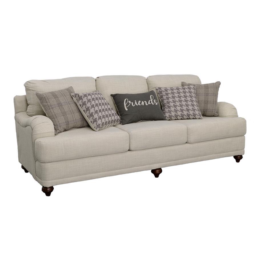 Glenn - Cushion Back Sofa - Light Grey