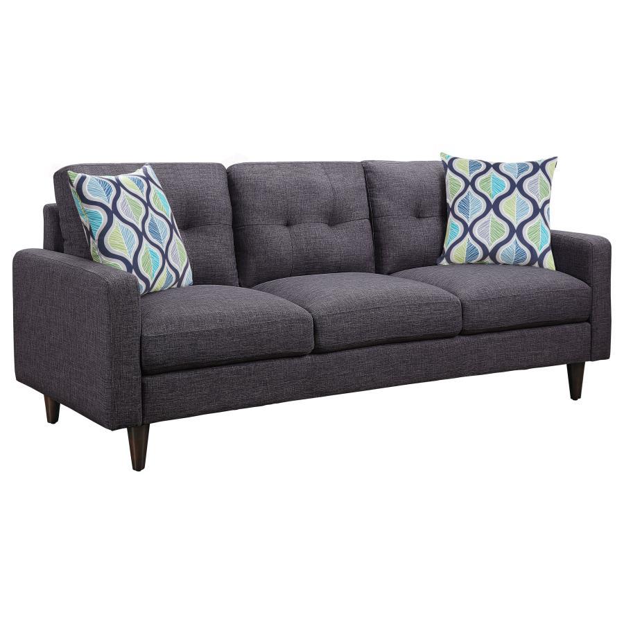 Watsonville - Tufted Back Sofa - Grey
