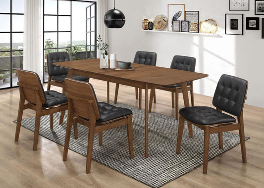 Redbridge - Rectangular 7-Piece Dining Set - Natural Walnut