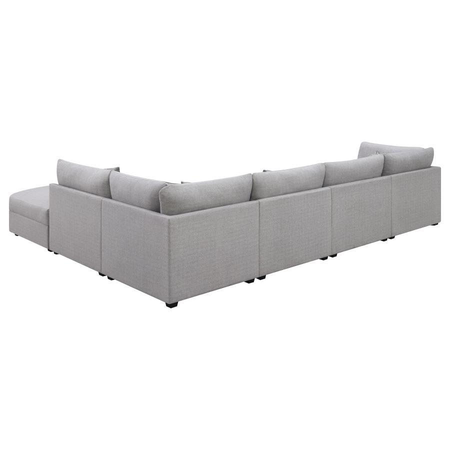 Cambria - 6-Piece Upholstered Modular Sectional - Grey