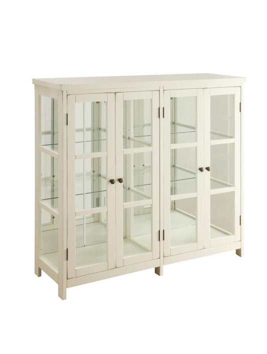 Sable - 4-Door Display Accent Cabinet - White