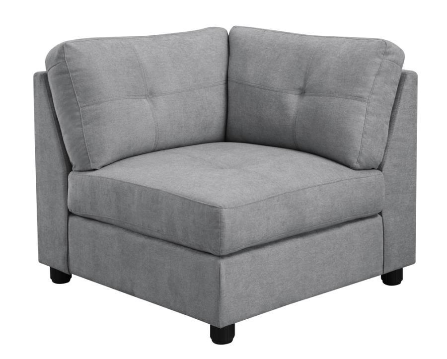 Claude - 7-Piece Upholstered Modular Tufted Sectional - Dove