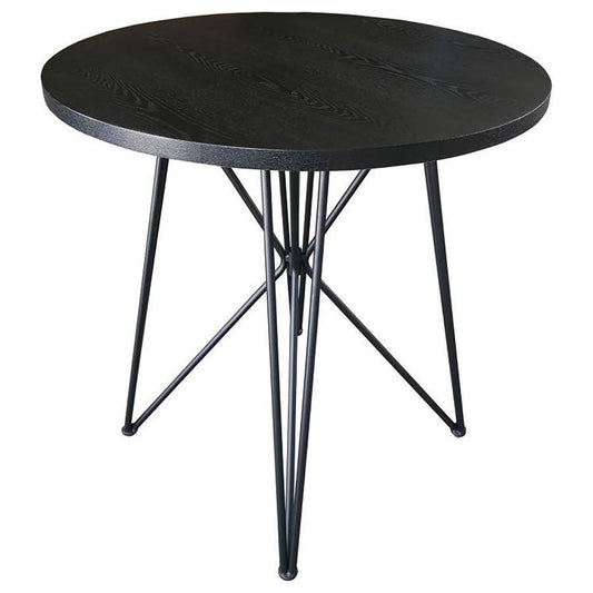 Rennes - Round Counter Table - Black and Gunmetal