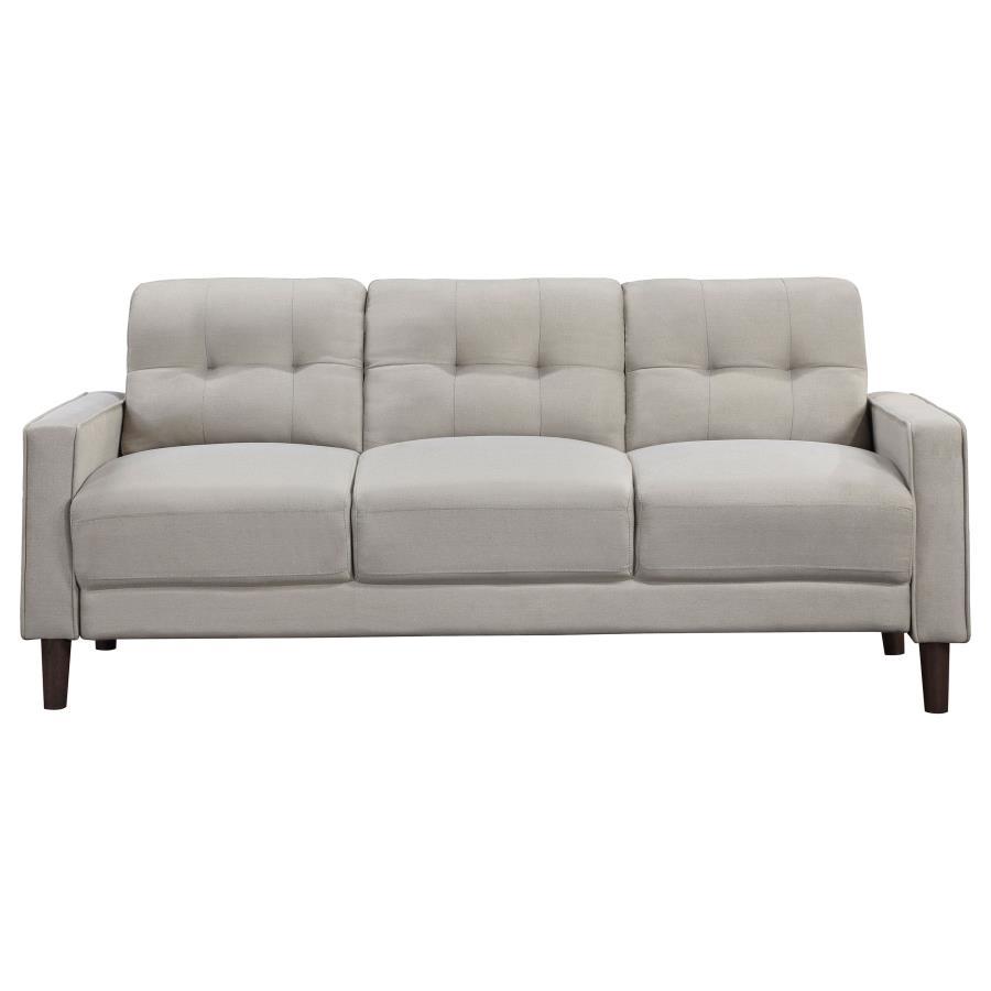 Bowen - 3-Piece Upholstered Track Arms Tufted Sofa Set - Beige