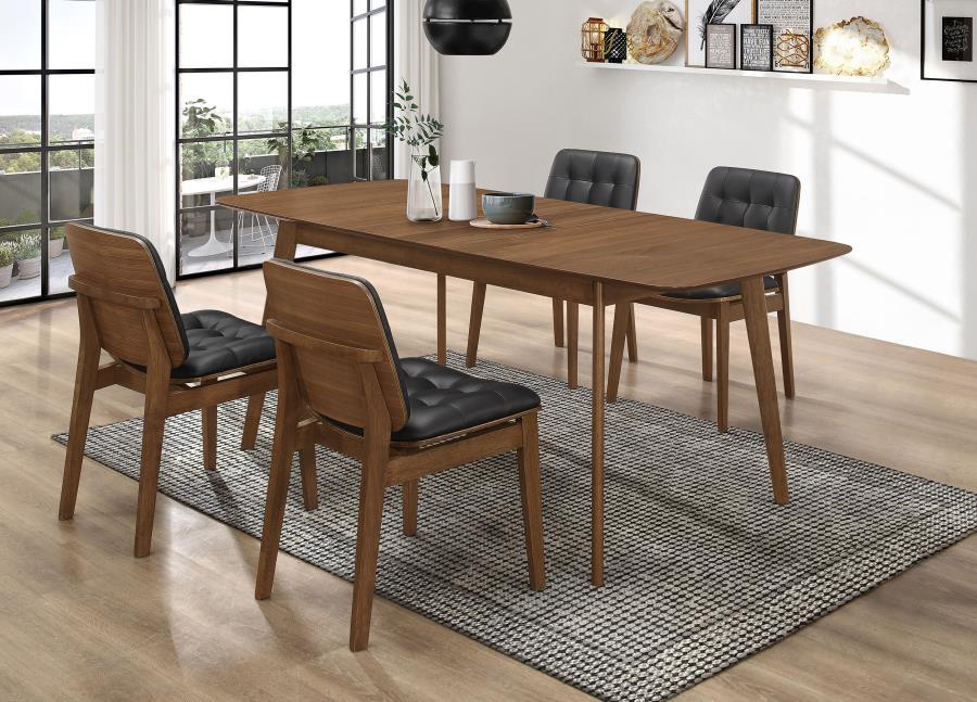 Redbridge - Rectangular 5-Piece Dining Set - Natural Walnut