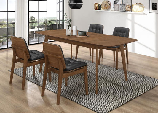 Redbridge - Rectangular 5-Piece Dining Set - Natural Walnut