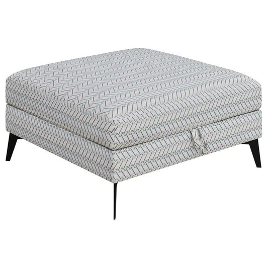 Clint - Upholstered Ottoman With Tapered Legs - Multi-Color