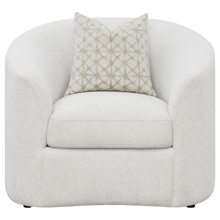Rainn - Upholstered Tight Back Chair - Latte