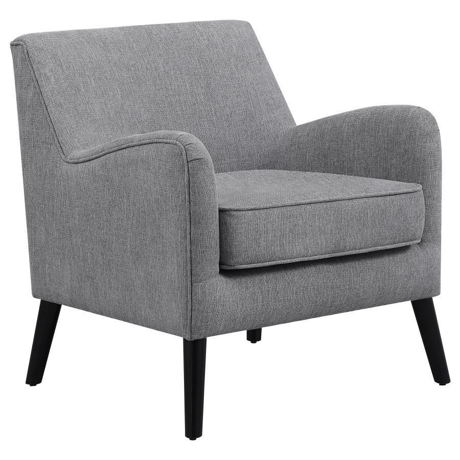 Charlie - Upholstered Accent Chair With Reversible Seat Cushion - Charcoal Grey