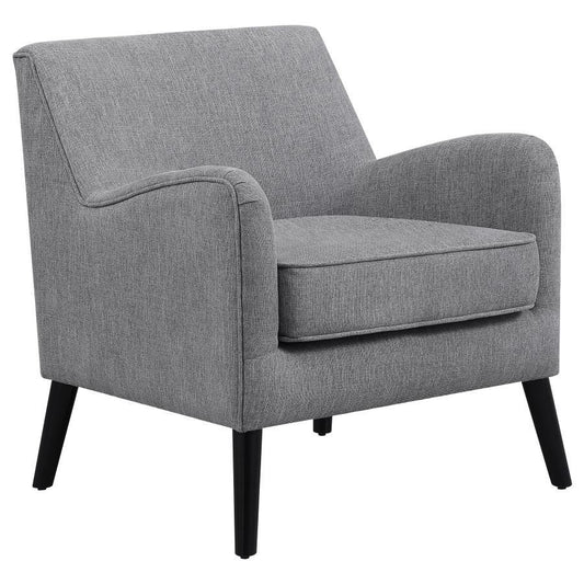 Charlie - Upholstered Accent Chair With Reversible Seat Cushion - Charcoal Grey