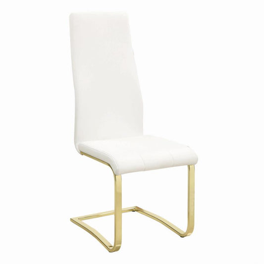 Montclair - Side Chairs (Set of 4) - White and Rustic Brass