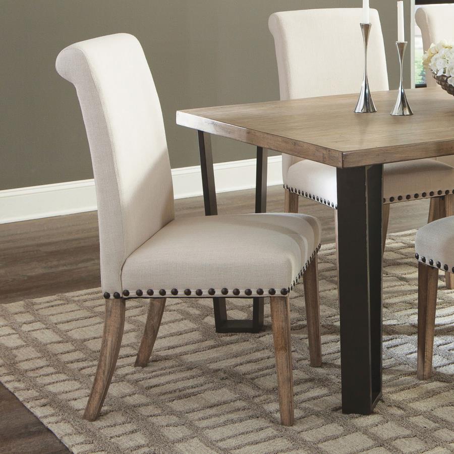 Salem - Upholstered Side Chairs (Set of 2) - Rustic Smoke and Grey