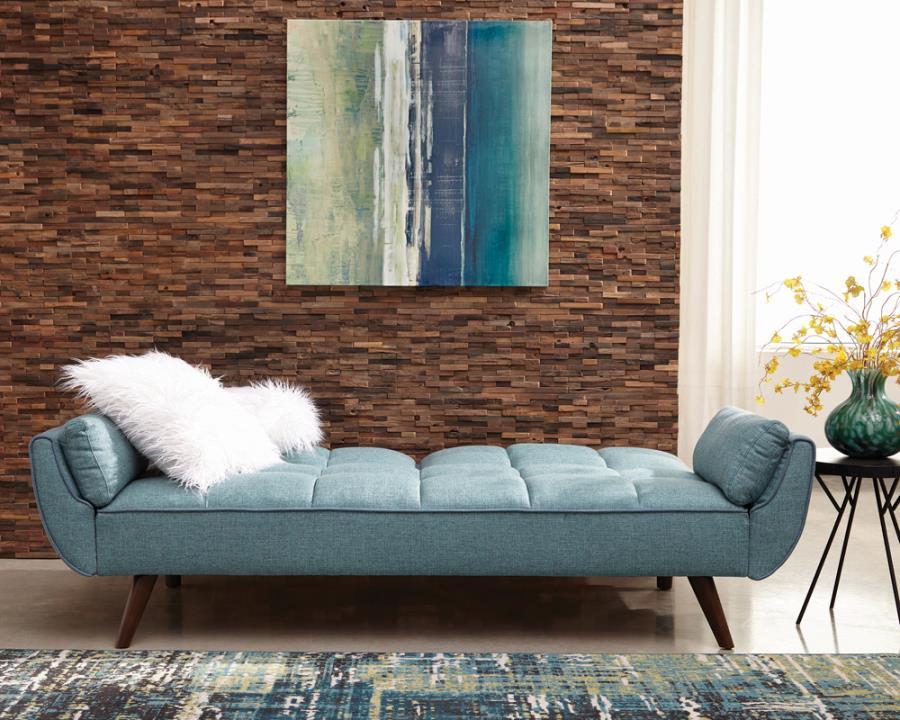 Caufield - Biscuit-Tufted Sofa Bed - Turquoise Blue