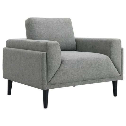 Rilynn - Upholstered Track Arms Chair - Grey