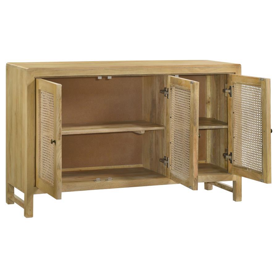 Zamora - Rectangular 3-Door Accent Cabinet - Natural