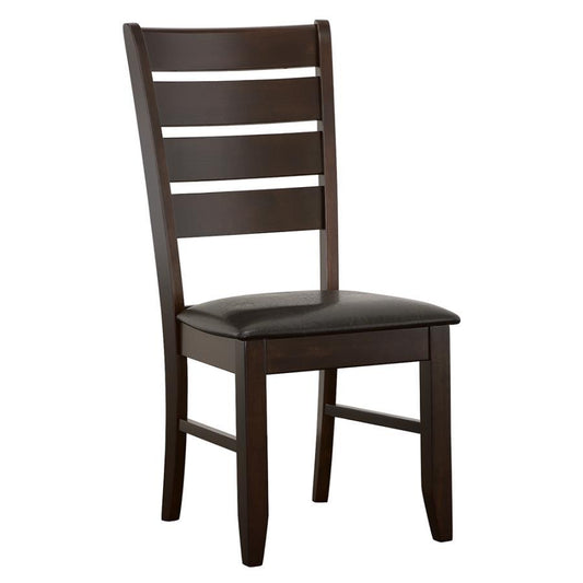 Dalila - Ladder Back Side Chairs (Set of 2) - Cappuccino and Black