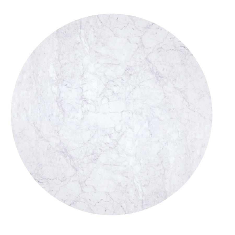 Bartole - Round Dining Table - White and Matte Black