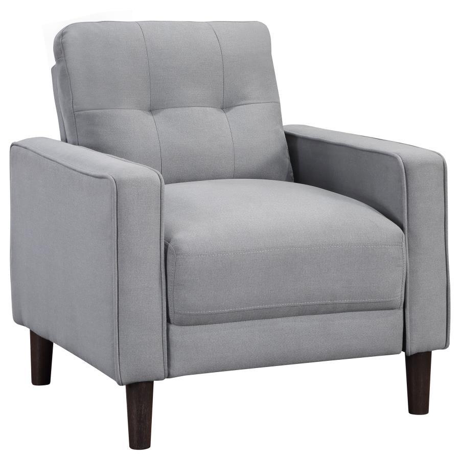 Bowen - Upholstered Track Arms Tufted Chair - Grey
