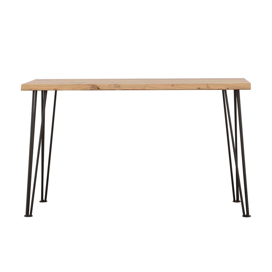 Zander - Sofa Table With Hairpin Leg - Natural and Matte Black