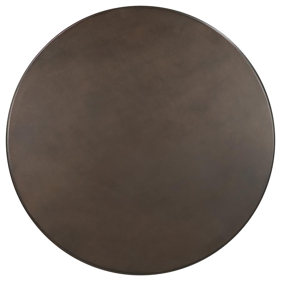 Oswego - Round Bar Table - Dark Russet and Antique Bronze