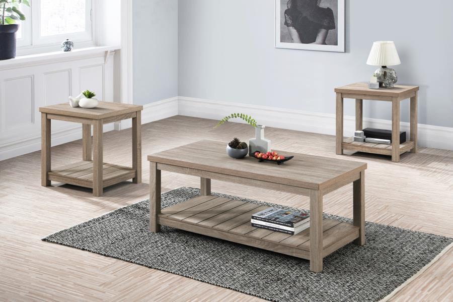 Bairn - 3-Piece Occasional Set With Open Shelves - Greige