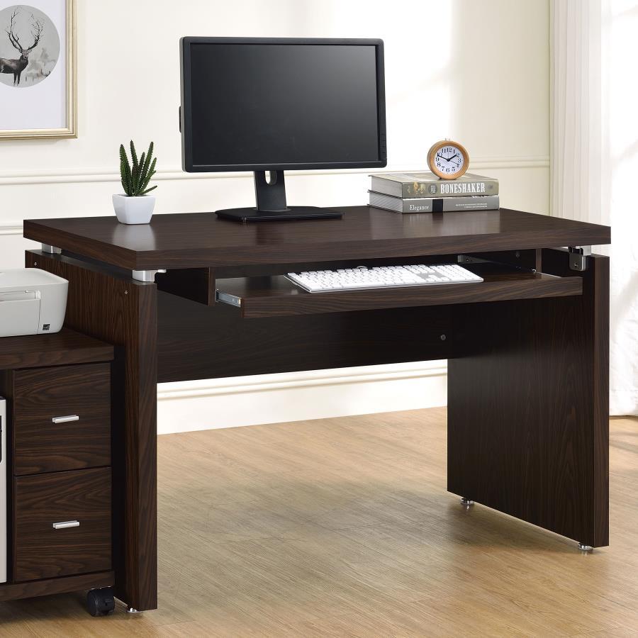 Russell - 2-Piece Computer Desk With Mobile CPU Stand - Medium Oak