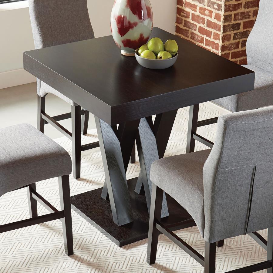 Freda - Square Counter Height Table - Cappuccino