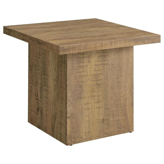 Zetta - Square Engineered Wood End Table - Mango