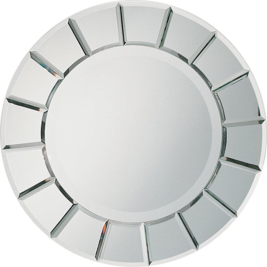 Fez - Round Sun-Shaped Mirror - Silver