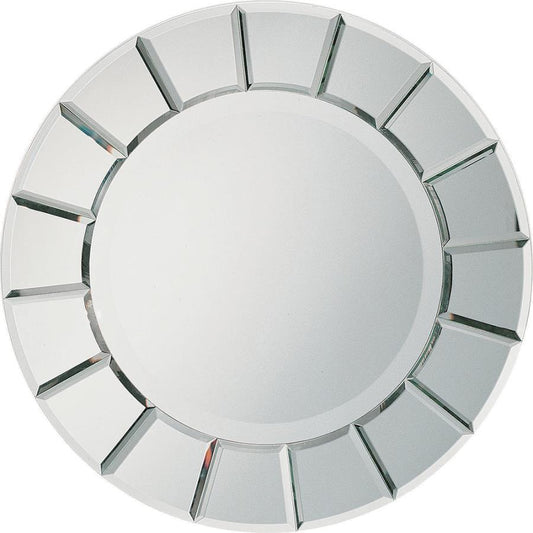 Fez - Round Sun-Shaped Mirror - Silver