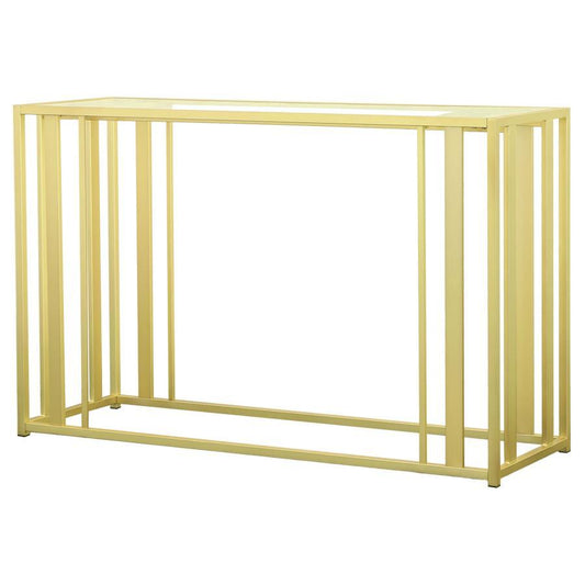Adri - Metal Frame Sofa Table - Matte Brass