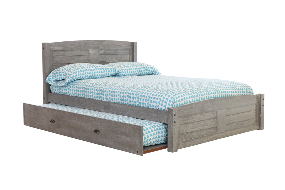 4231R / 4230R Platform Bed in Gray With Trundle