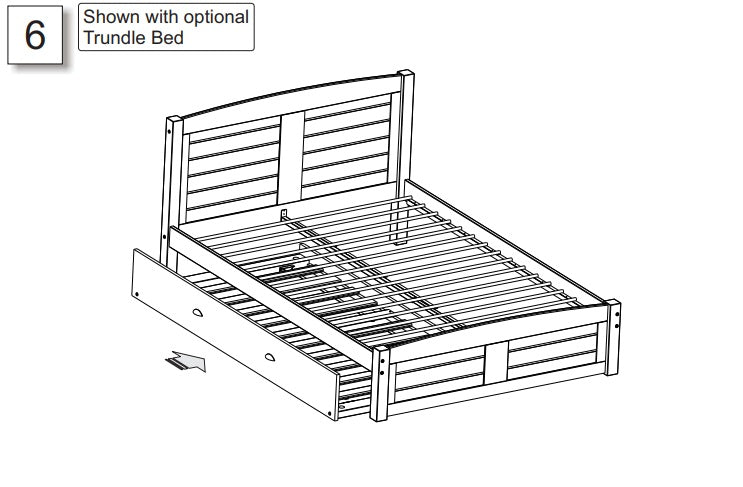 4231R / 4230R Platform Bed in Gray With Trundle