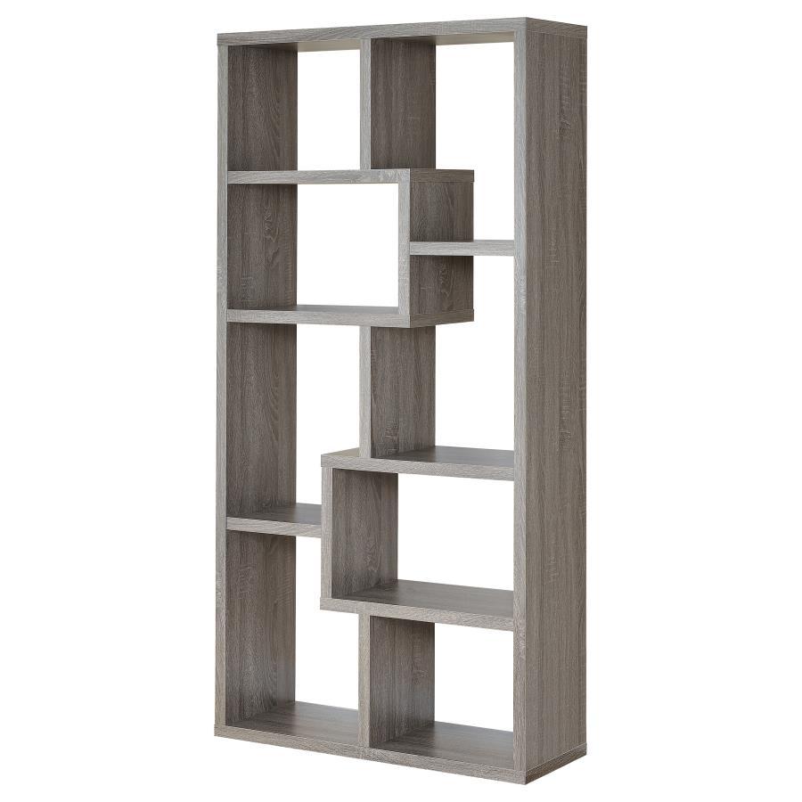 Theo - 10-shelf Geometric Bookcase