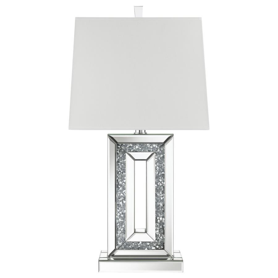 Ayelet - Table Lamp With Square Shade - White and Mirror