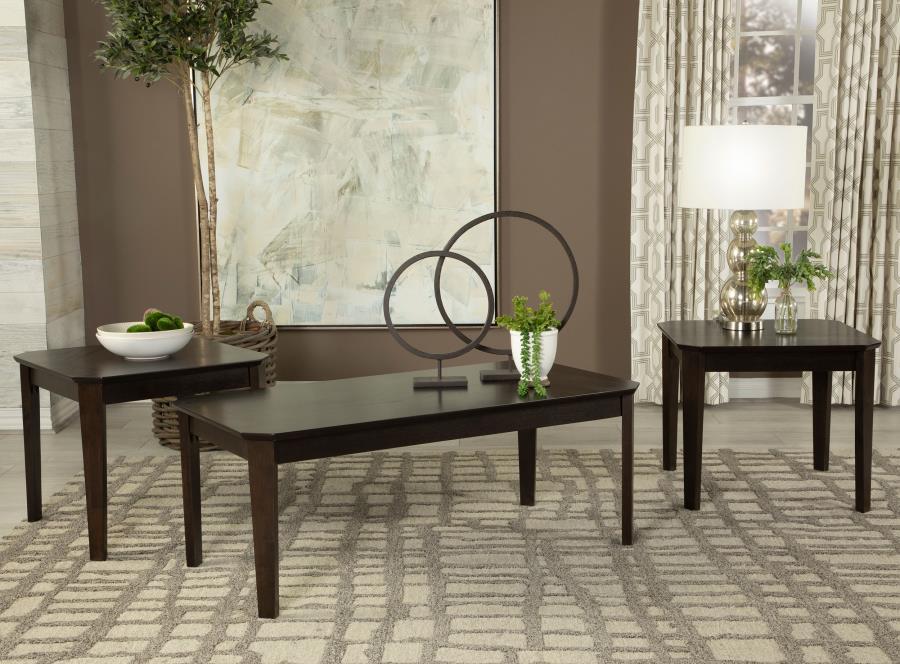 Amaro - 3-Piece Occasional Set - Dark Brown